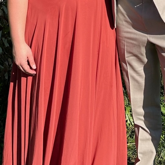 Azazie Terracotta Bridesmaid Dress - Picture 3 of 3